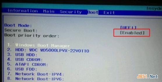 
		BIOS中SecureBoot灰色无法更改	